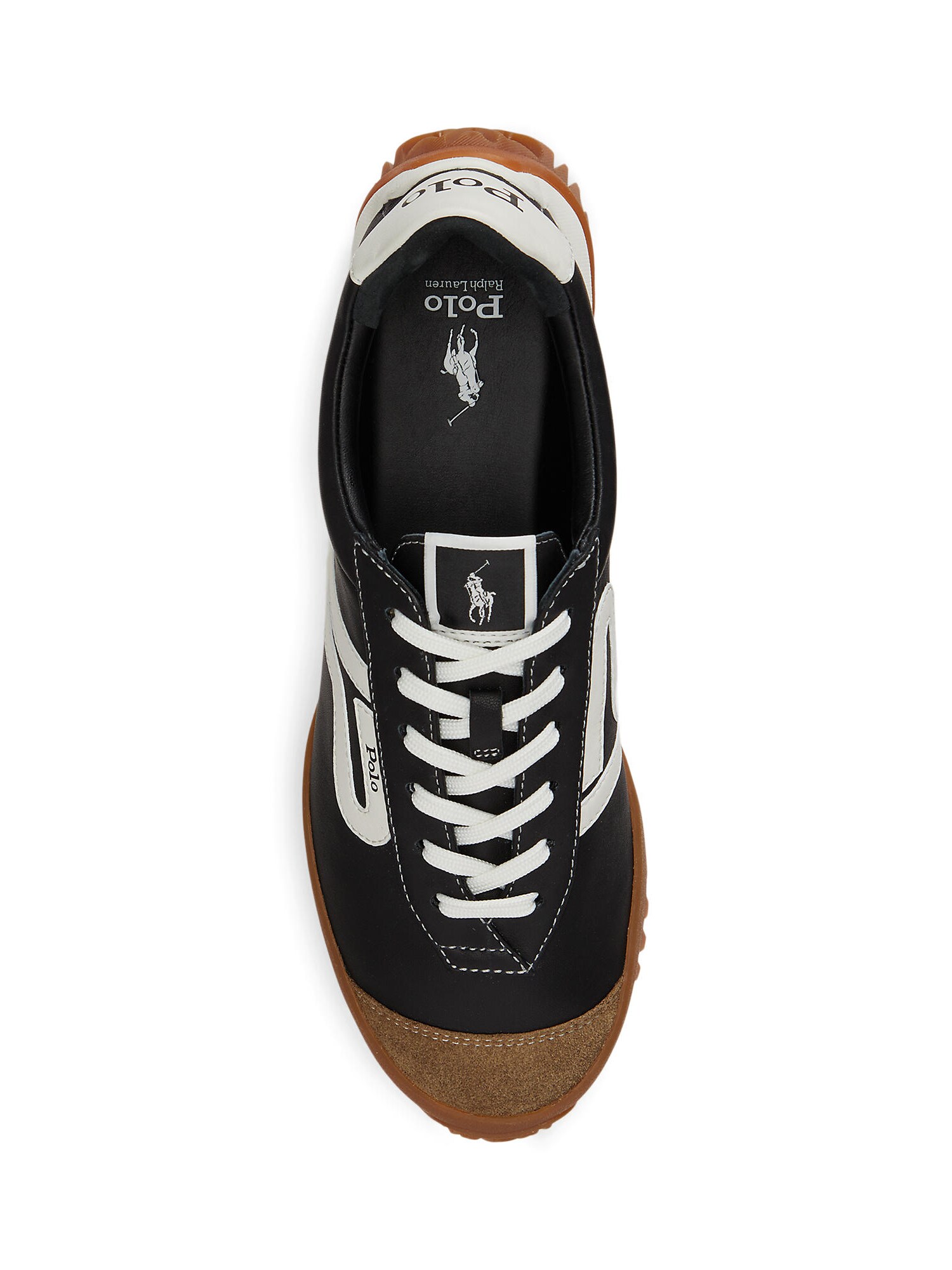 Polo Ralph Lauren Calzado deportivo con cordones  negro / blanco – imagen 3