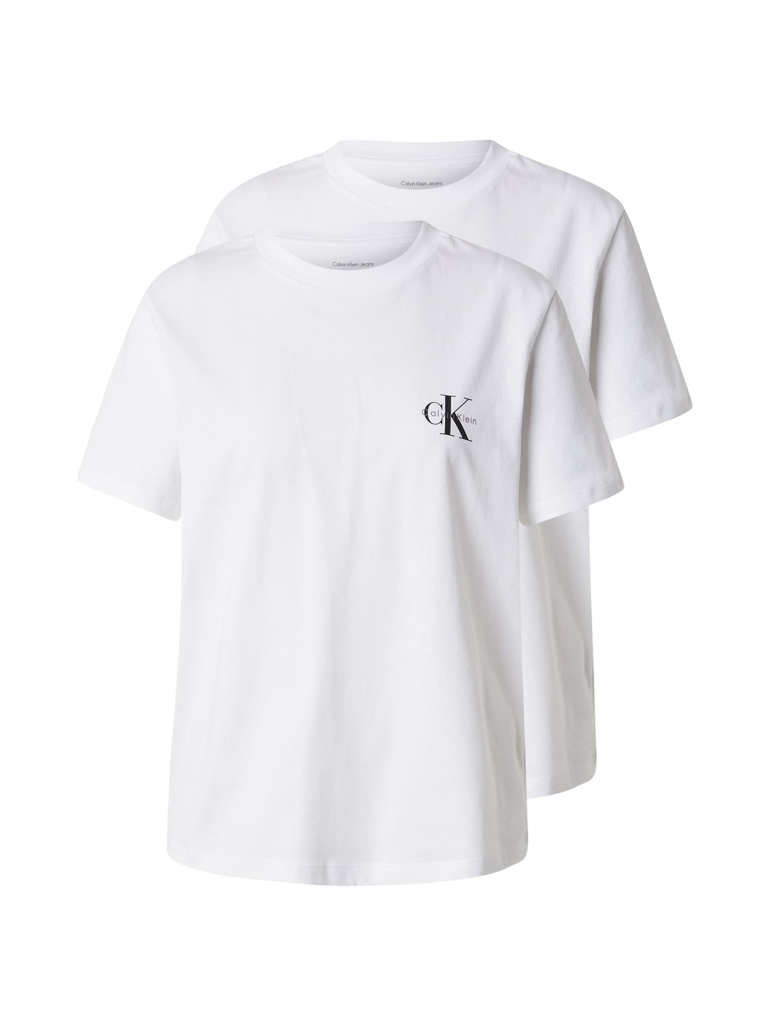Calvin Klein Jeans Tricou  negru / alb