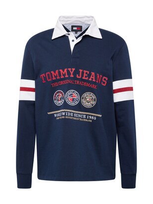 Tommy Jeans Shirt ‘VARSITY EXPLORER’ Beige / Navy / Rood / Wit