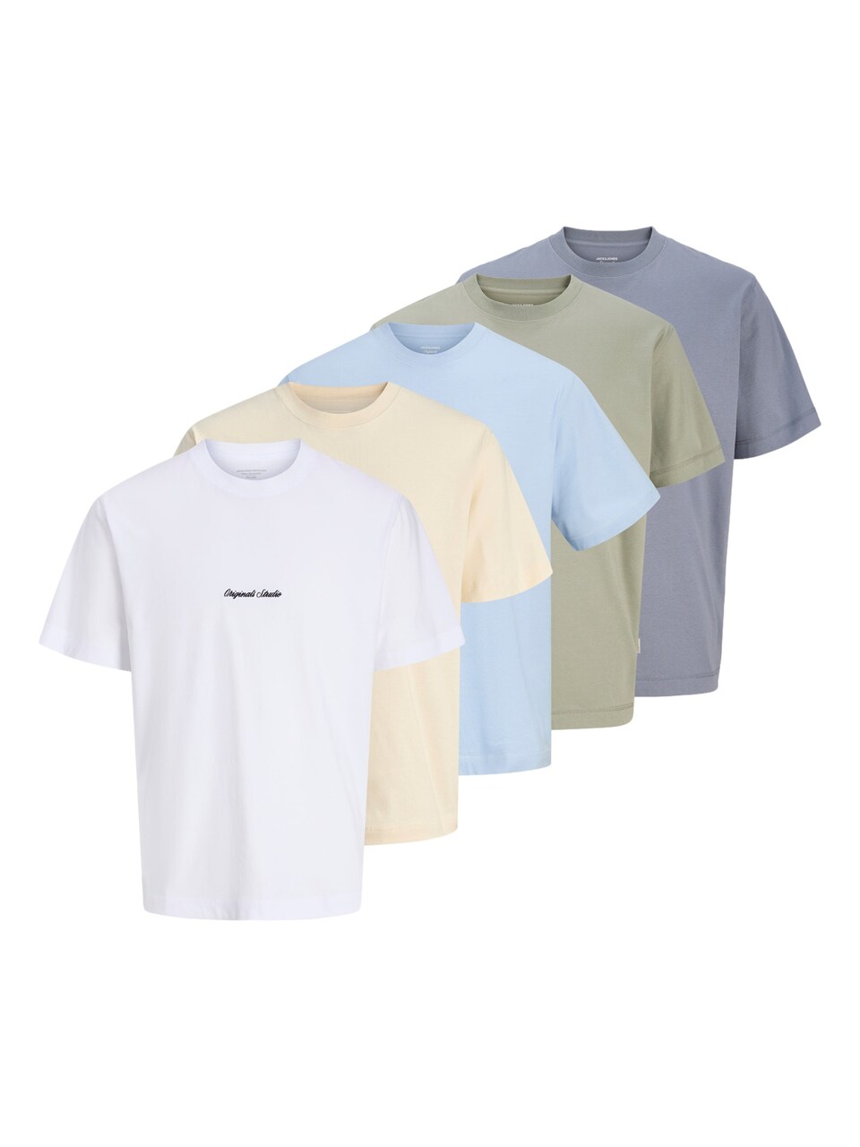 T-shirt 'JORNorrebro' kräm / opal / ljusblå / oliv