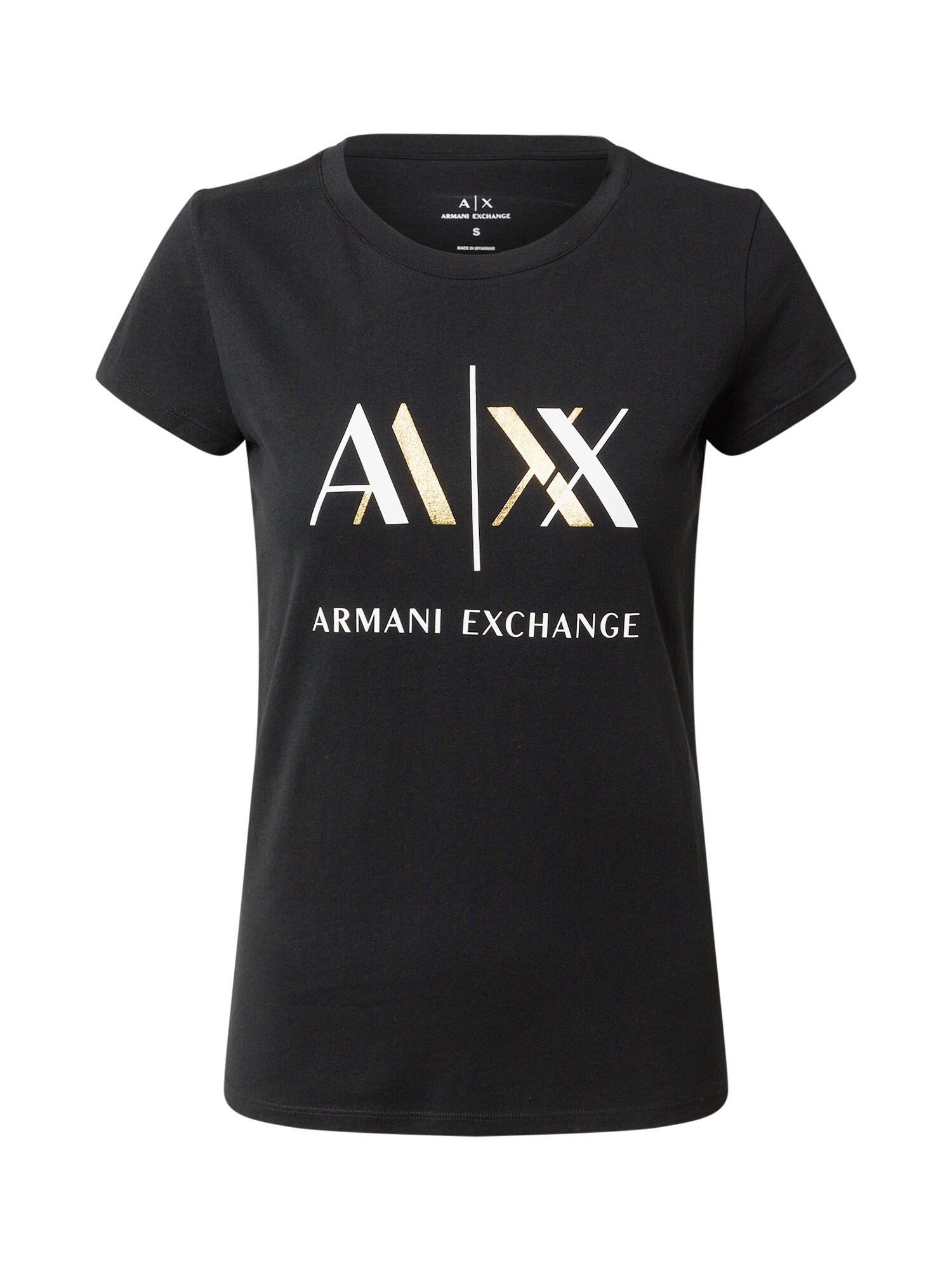 ARMANI EXCHANGE Marškinėliai '6Hytah'  auksas / juoda