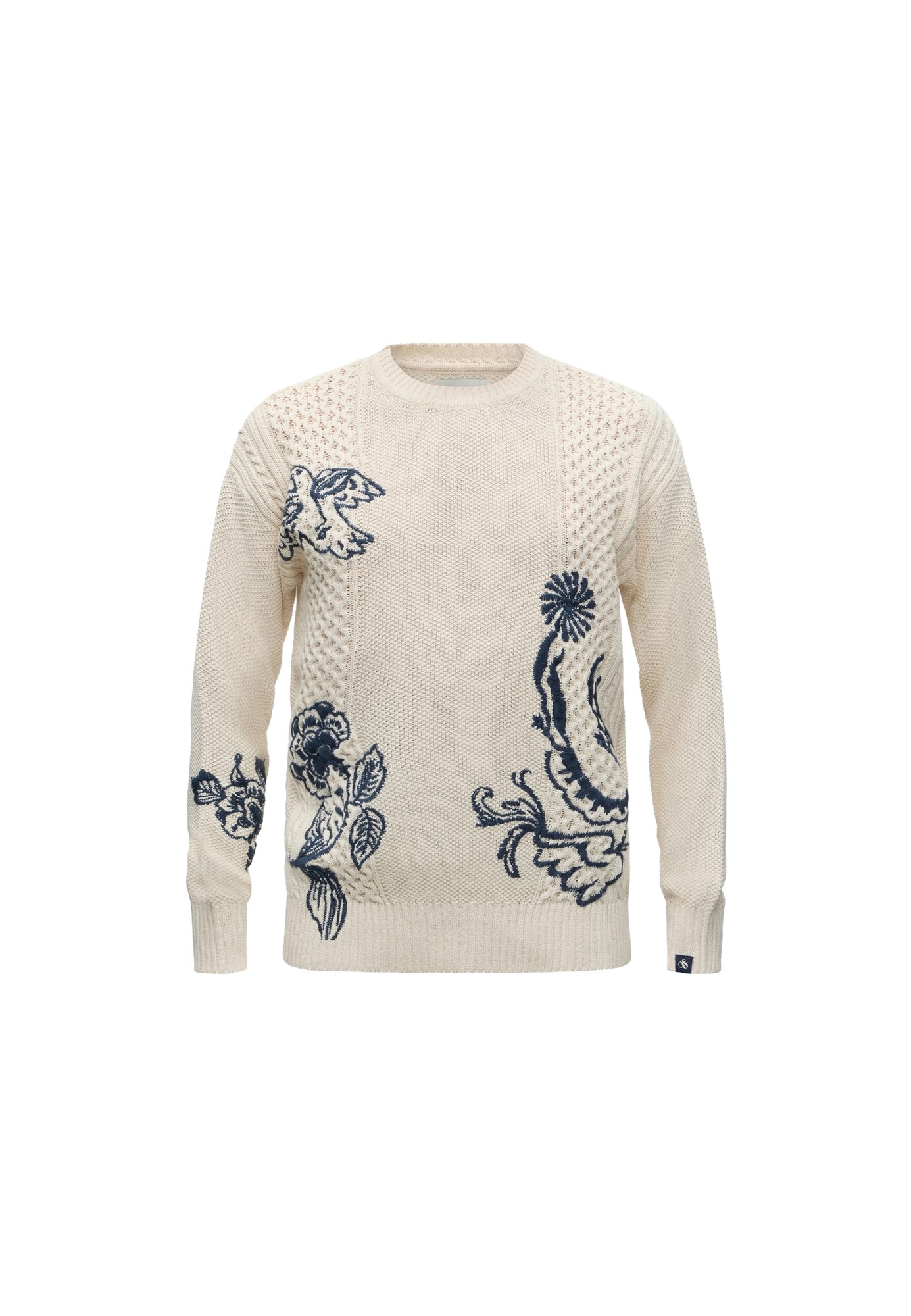SCOTCH & SODA Pulover crem / bleumarin