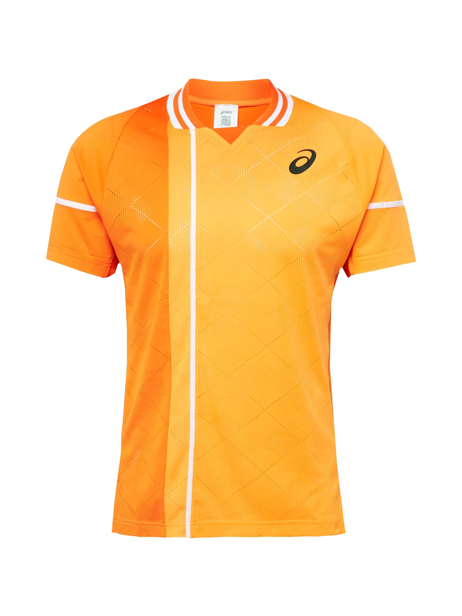 ASICS Sportiniai marškinėliai 'MATCH' oranžinė / mandarinų spalva / juoda / balta