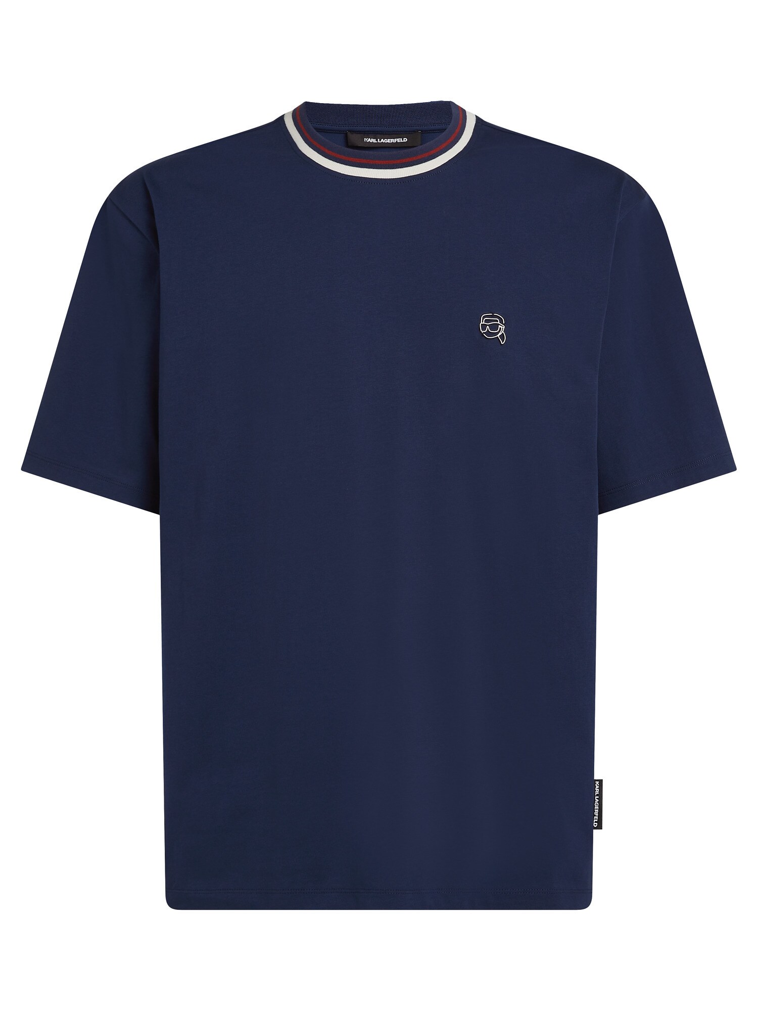 Karl Lagerfeld Tricou  albastru închis / roșu / alb