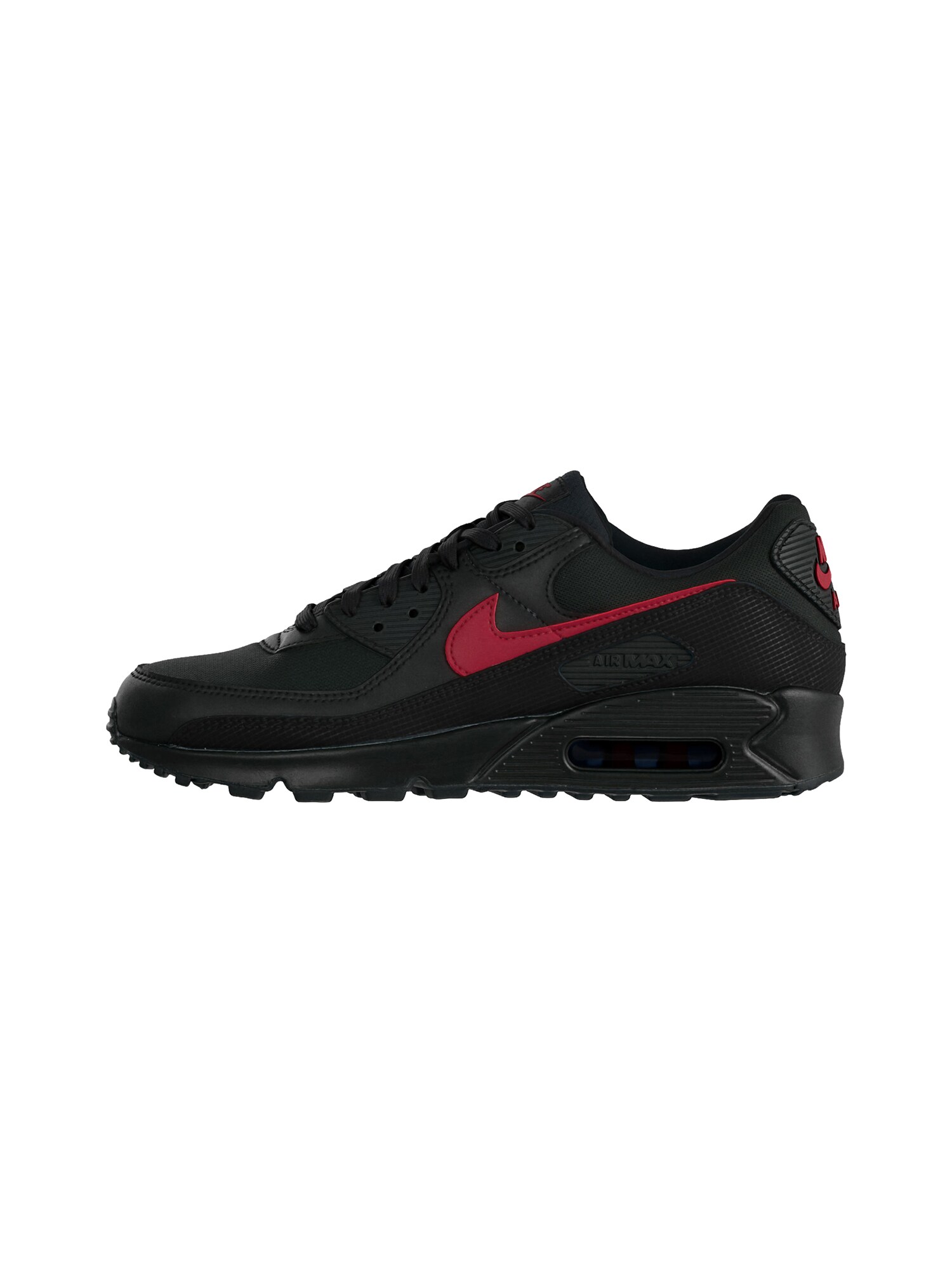 Nike Sportswear Nízke tenisky 'Nike Air Max 90'  červená / čierna