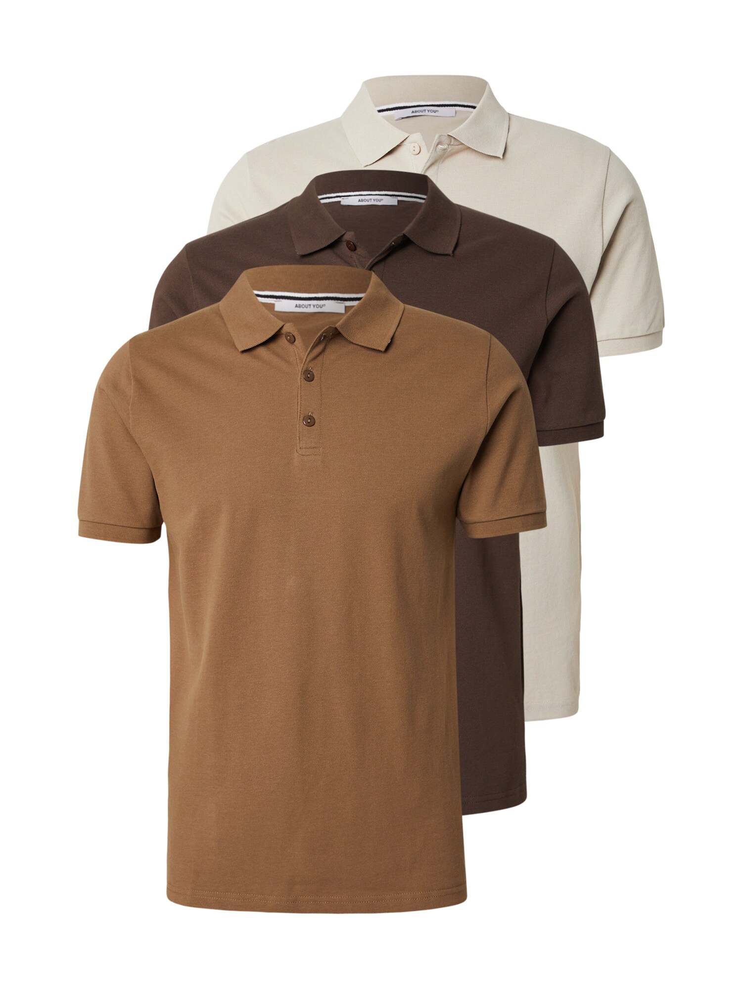 ABOUT YOU Tricou 'Robin'  bej / maro / maro închis