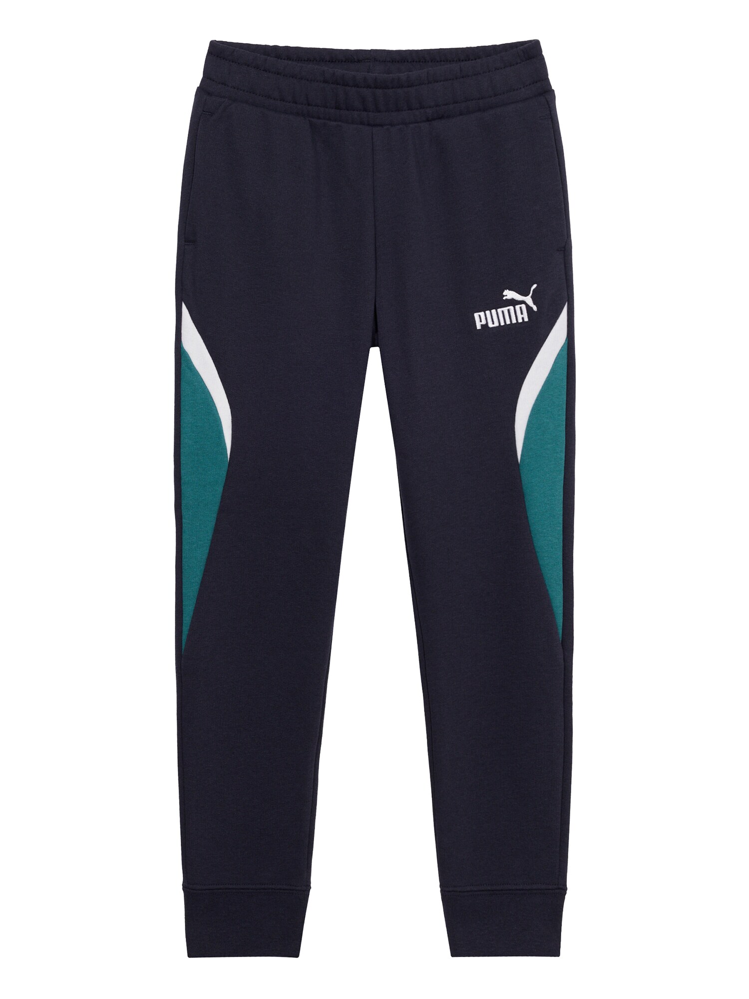 PUMA Pantaloni sport Ess  bleumarin / verde jad / alb