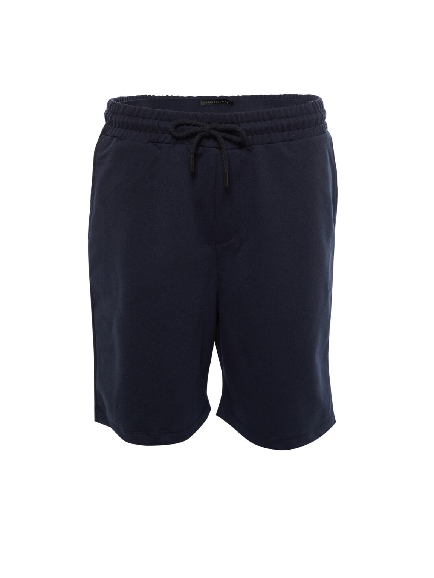 Trendyol Pantaloni  albastru noapte / gri metalic