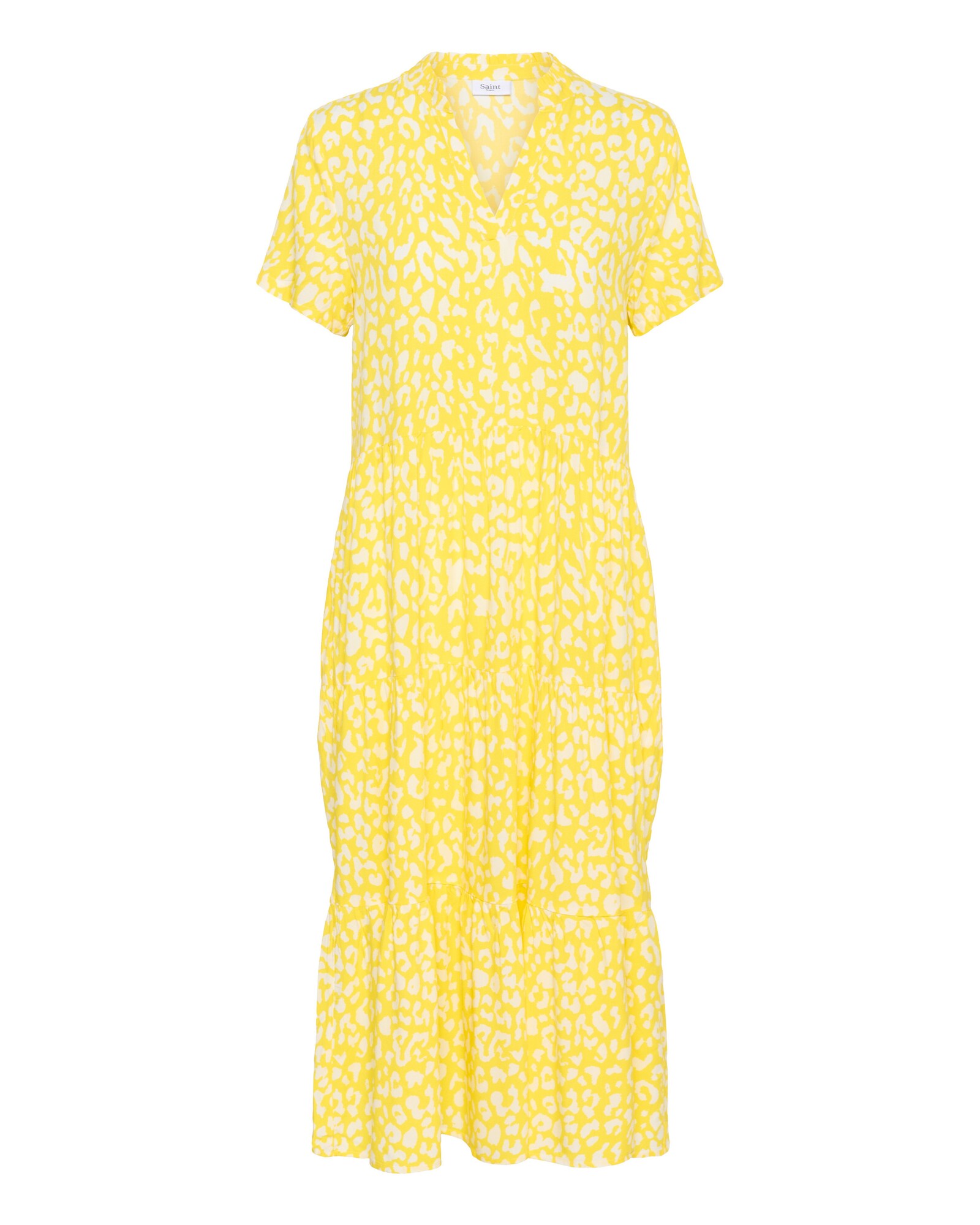 SAINT TROPEZ Vestido 'Eda'  amarillo / blanco
