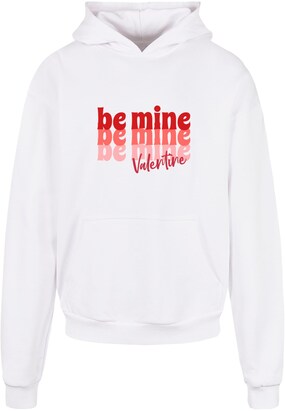 Merchcode Sweatshirt ‘Valentines Day – Be Mine’ Rosa / Rood / Oranjerood / Wit