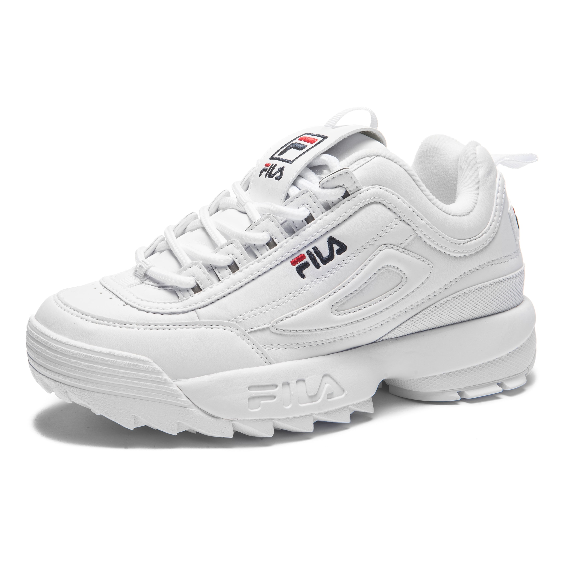 fila white platform trainers