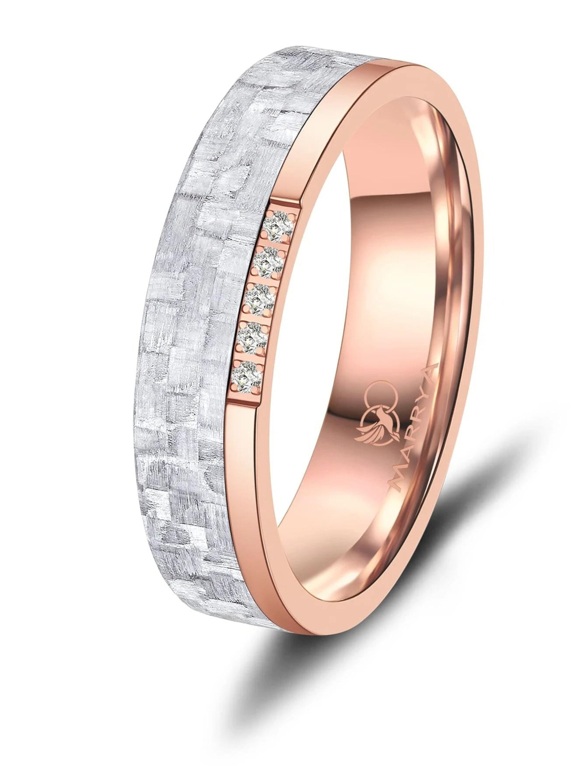MARRYA Ring 'MARRYA CA-21 Eheringe aus Carbon' dam