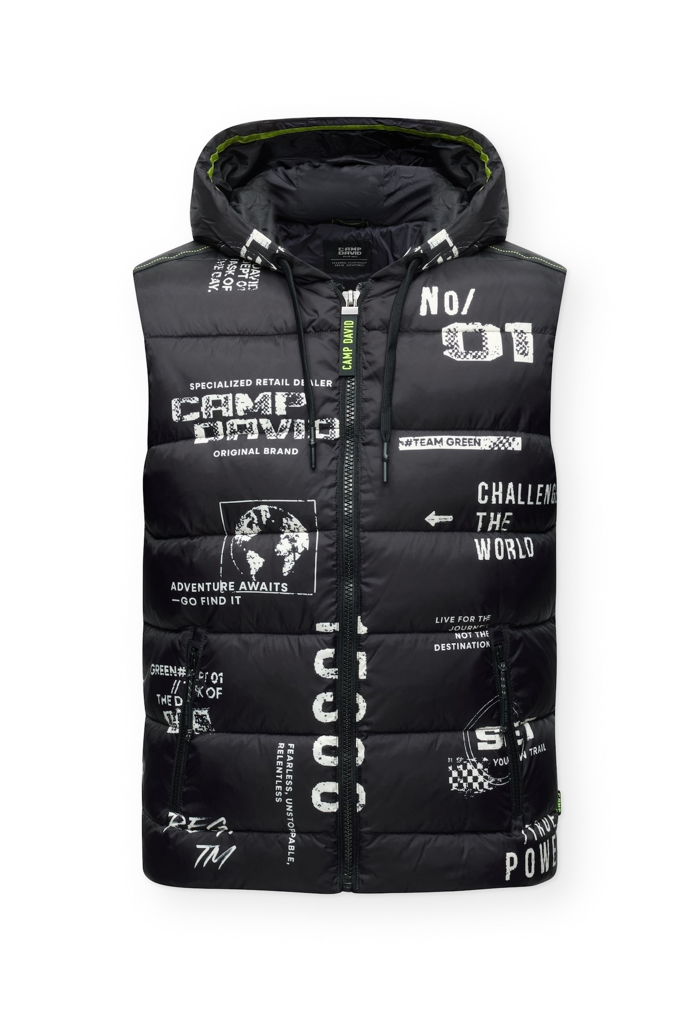 CAMP DAVID Vestă negru / alb