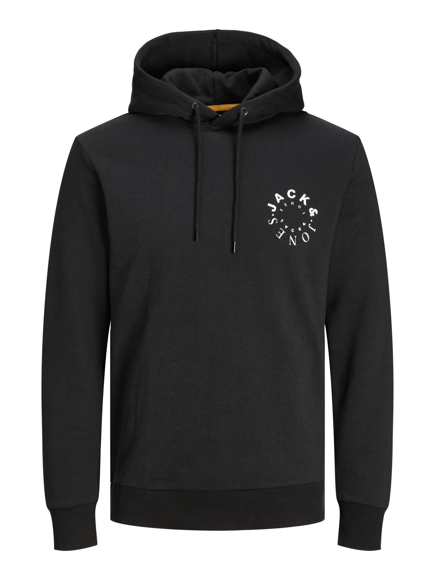 JACK & JONES Mikina 'Warrior'  čierna / biela