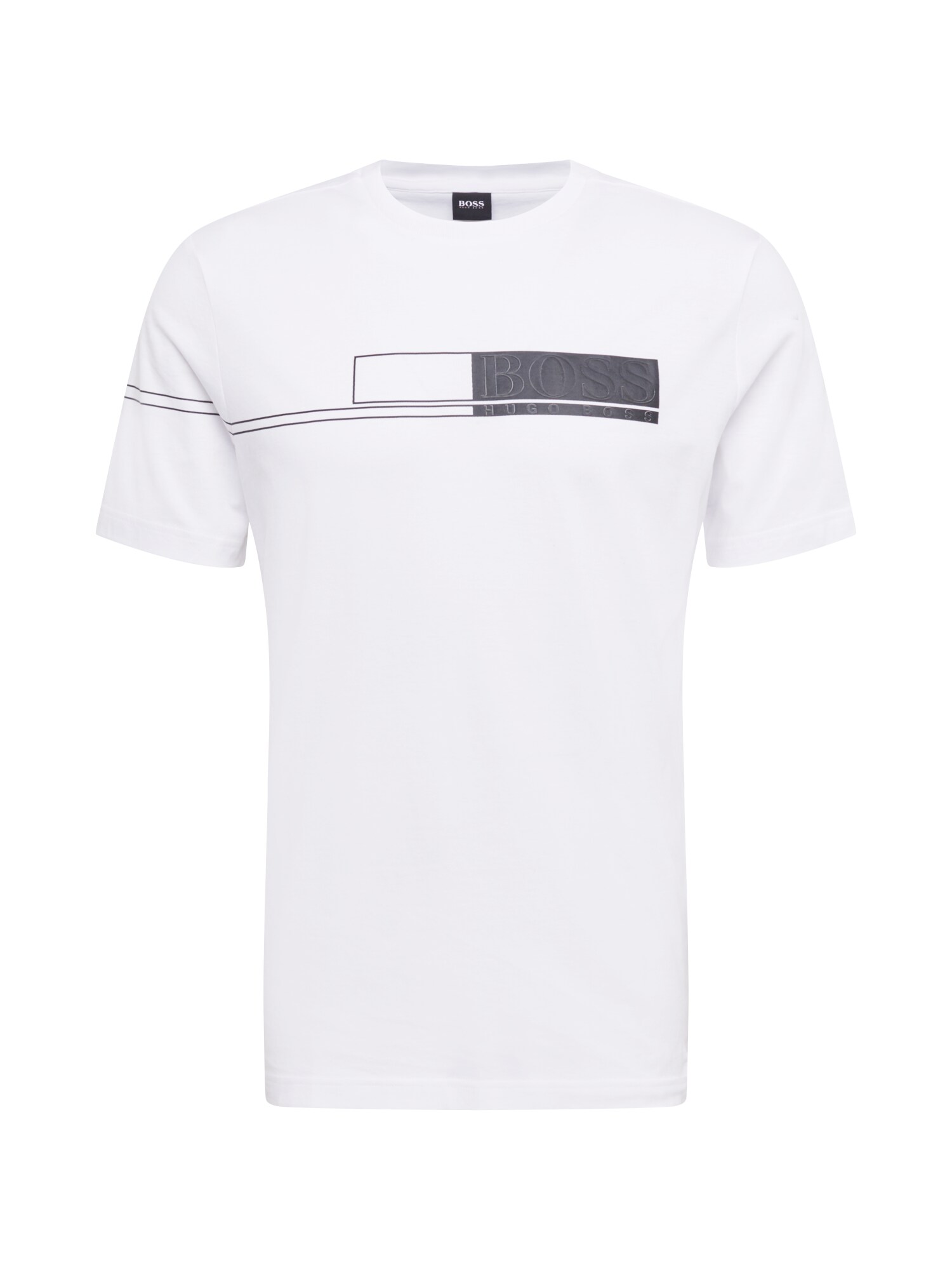 BOSS ATHLEISURE Marškinėliai  juoda / balkšva