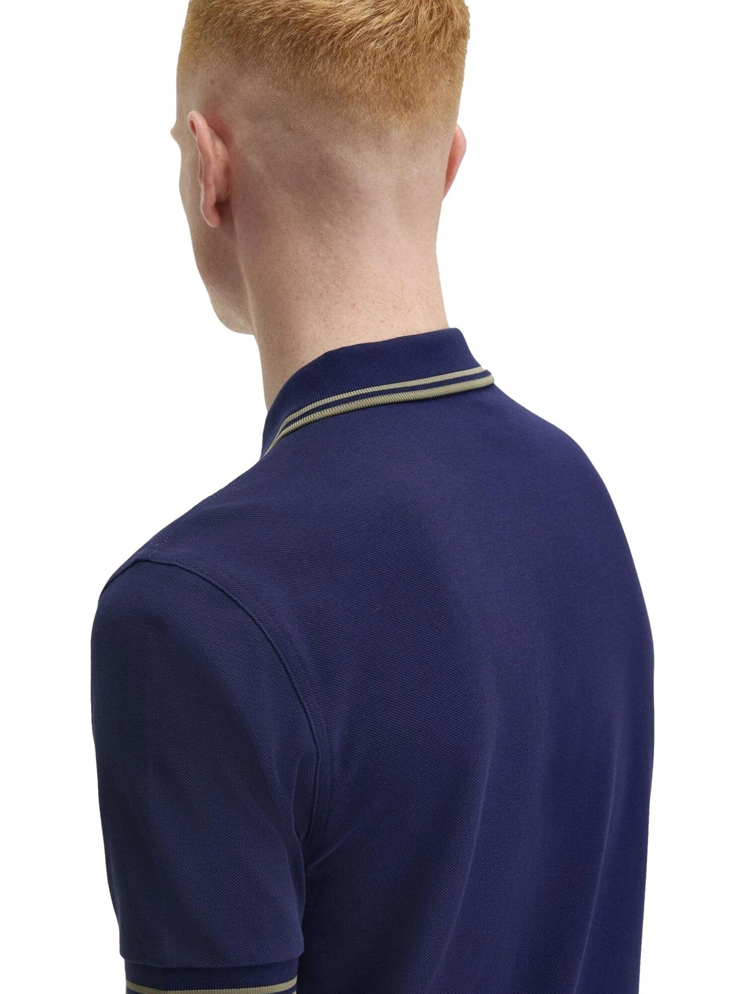Fred Perry Camiseta 'Polo fred perry marino/verde twin tipped shirt' azul – imagen 3