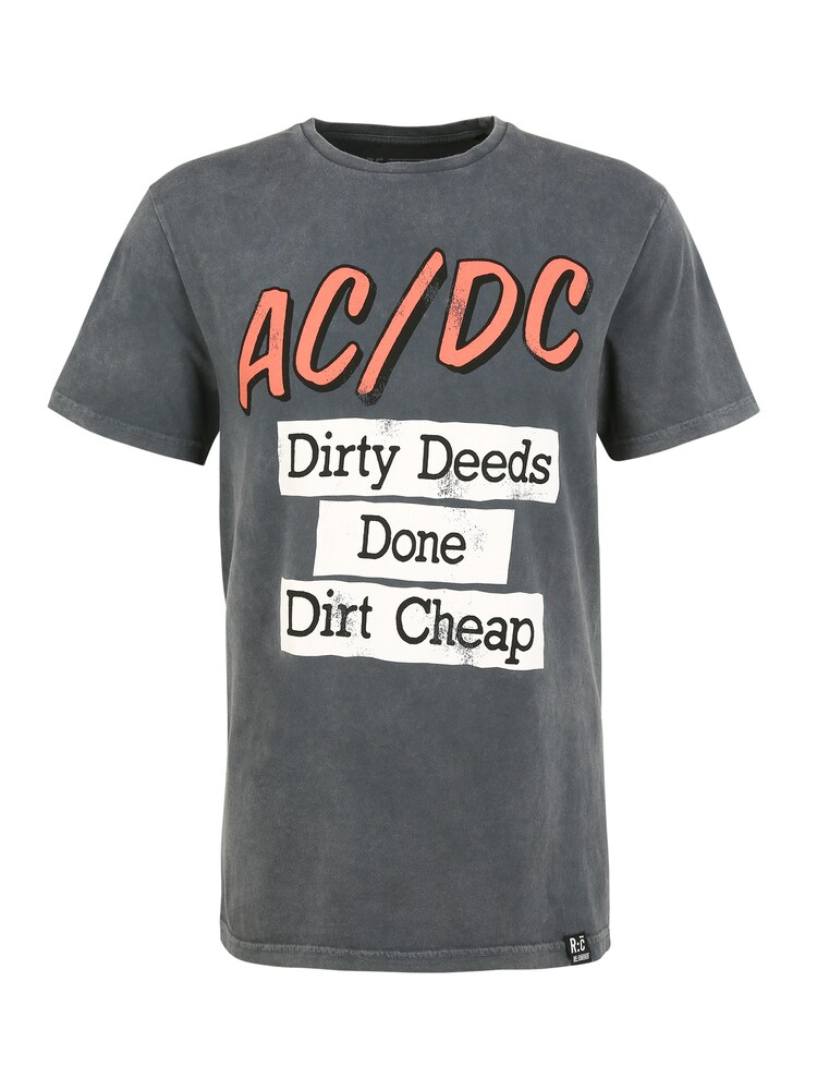 Recovered T-Shirt 'ACDC Dirty Deeds Done Cheap' Herren Größe M grau