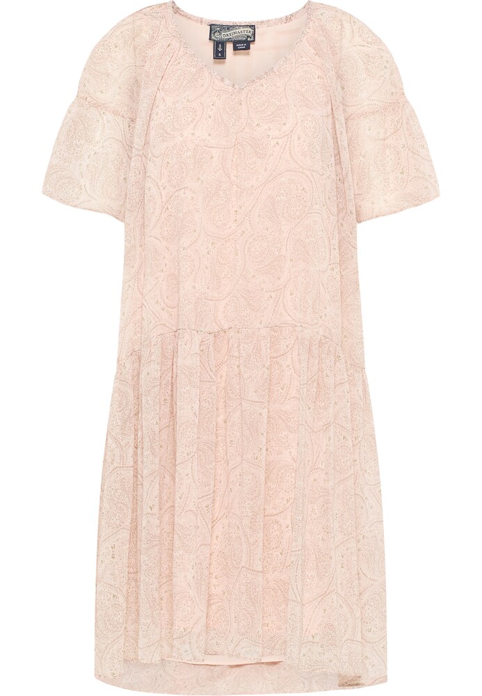 DreiMaster Vintage Kleid Damen Größe 38 anthrazit / rosa Winterkleid