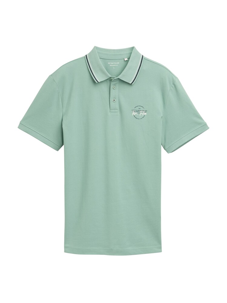 TOM TAILOR Poloshirt Herren Größe S marine / pastellgrün / weiß