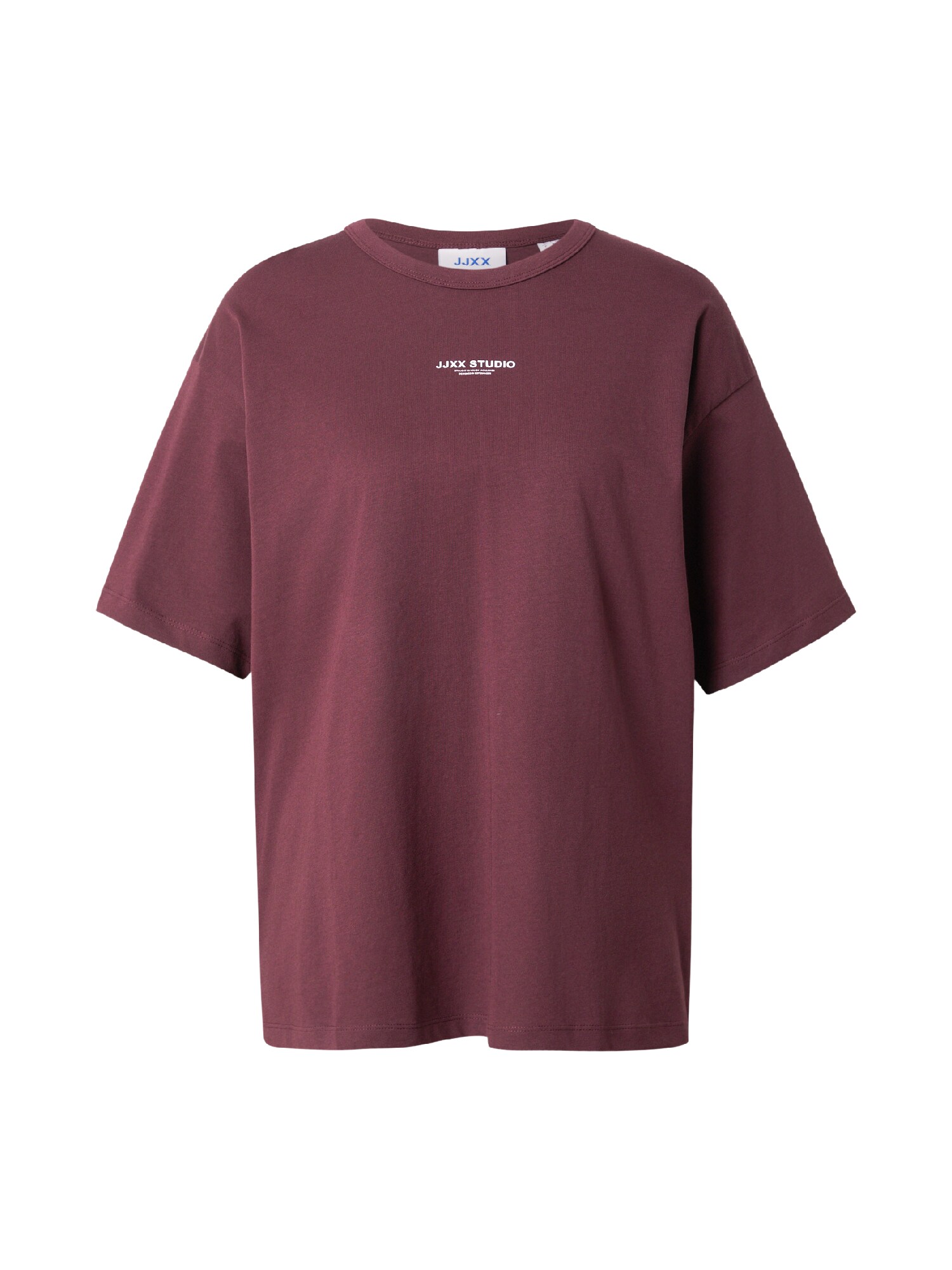 JJXX Oversize tričko 'JXSTUDIO VESTERBRO'  vínovo červená / biela