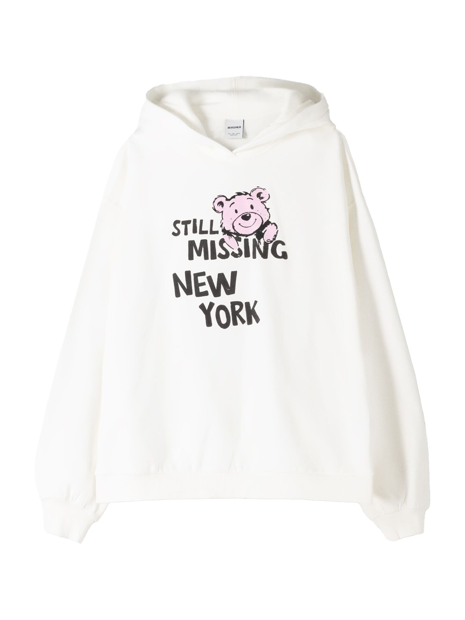 Bershka Bluză de molton  galben / roz / negru / alb