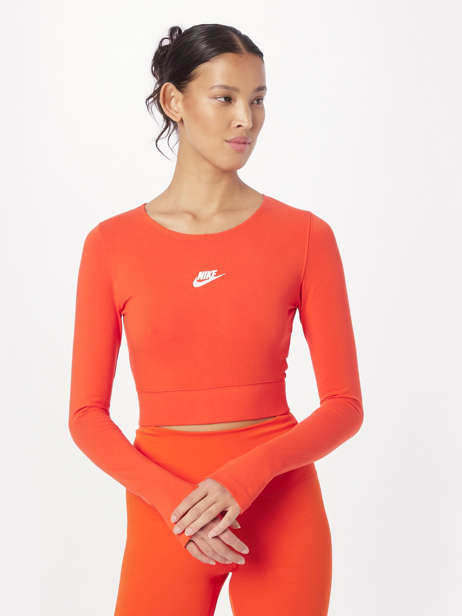 Nike Sportswear Póló 'Emea'  narancs / fehér termék 2. képe