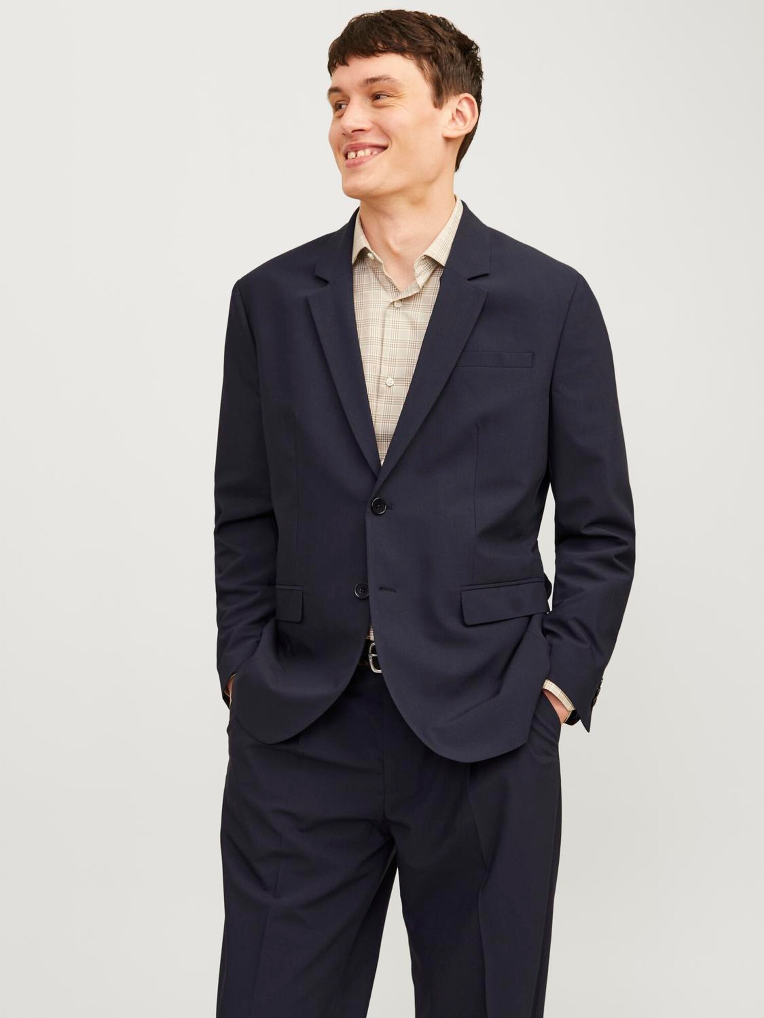 JACK & JONES Zakó 'BUSHWICK HARRY'  tengerészkék termék 2. képe