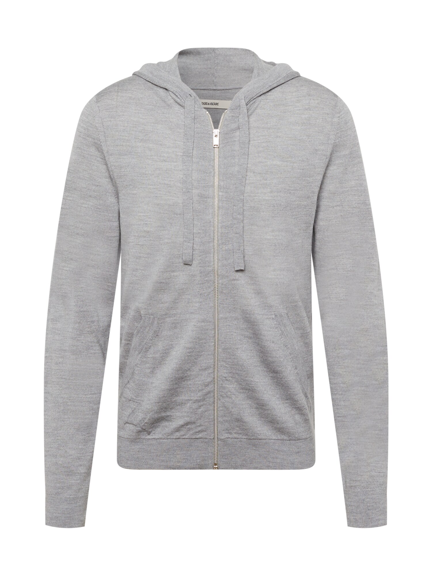 Zadig & Voltaire Kardiganas 'SKULL ' pilka / šviesiai pilka / juoda
