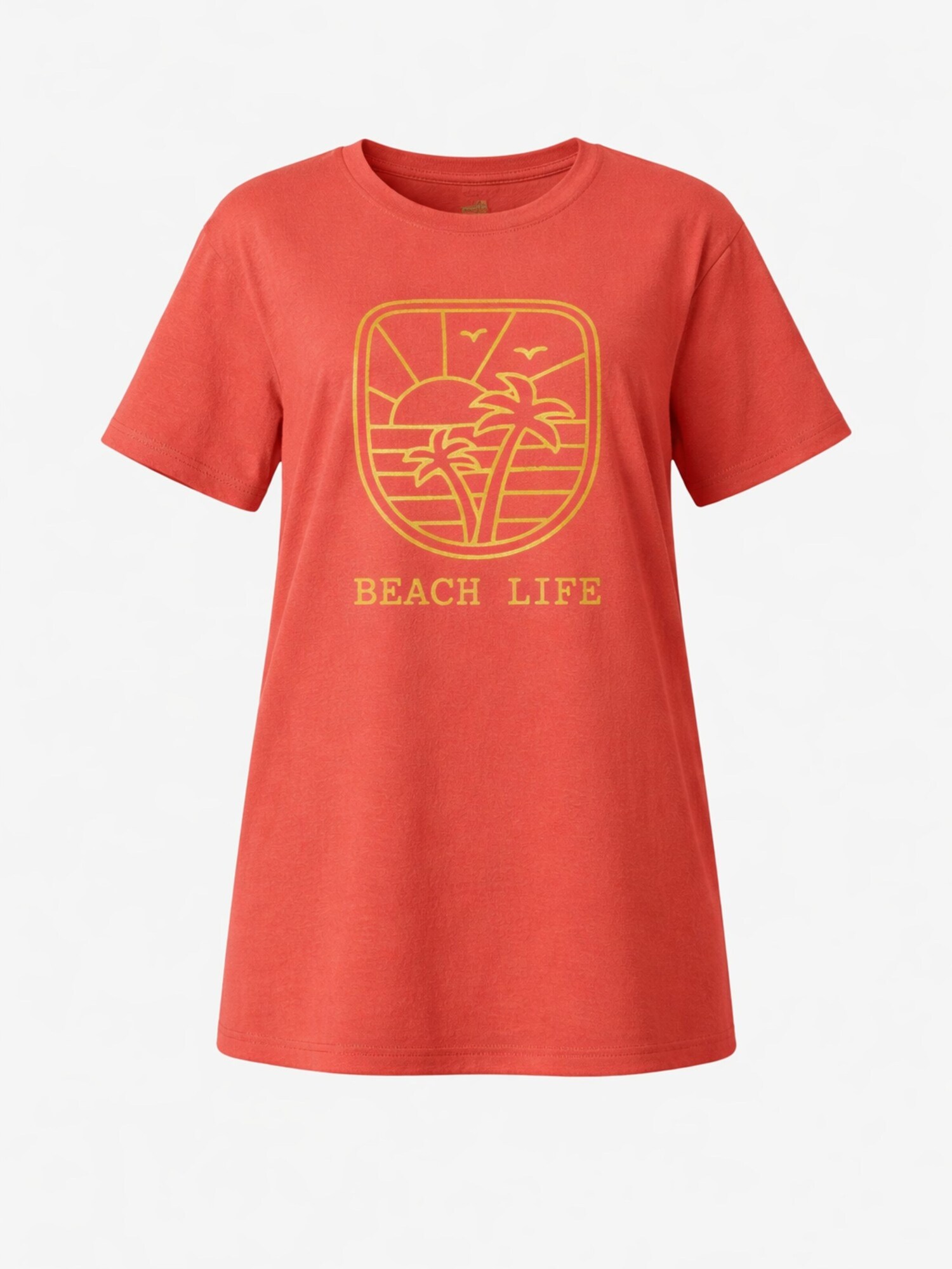 LEAFLETIC Camiseta 'Leafletic Women’s Short Sleeve Crew Neck T-shirt'  rojo anaranjado