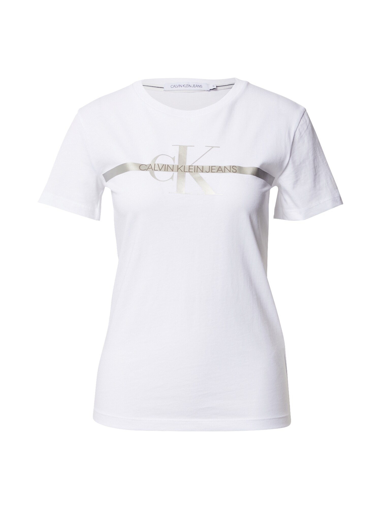 Calvin Klein Jeans Marškinėliai  balta / auksas