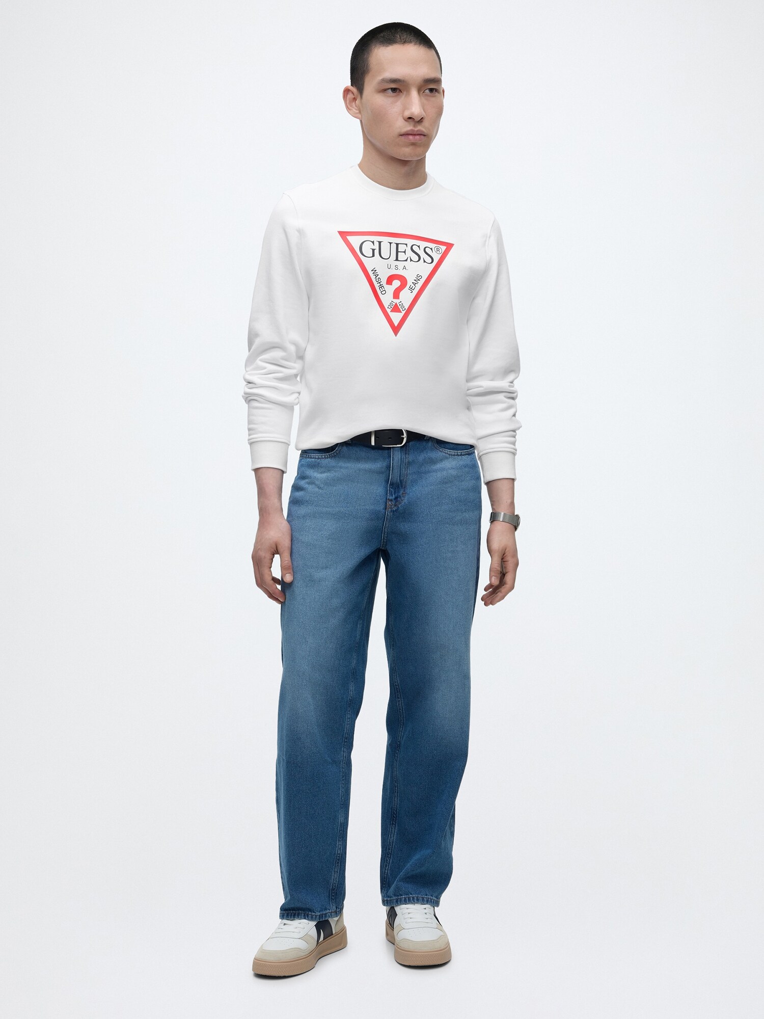 GUESS Sudadera rojo / negro / blanco – imagen 4