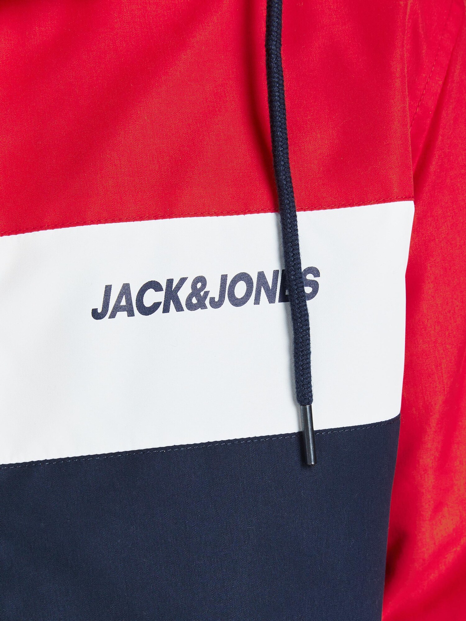 JACK & JONES Prechodná bunda 'Rush' tmavomodrá / červená / biela (obrázok 3)