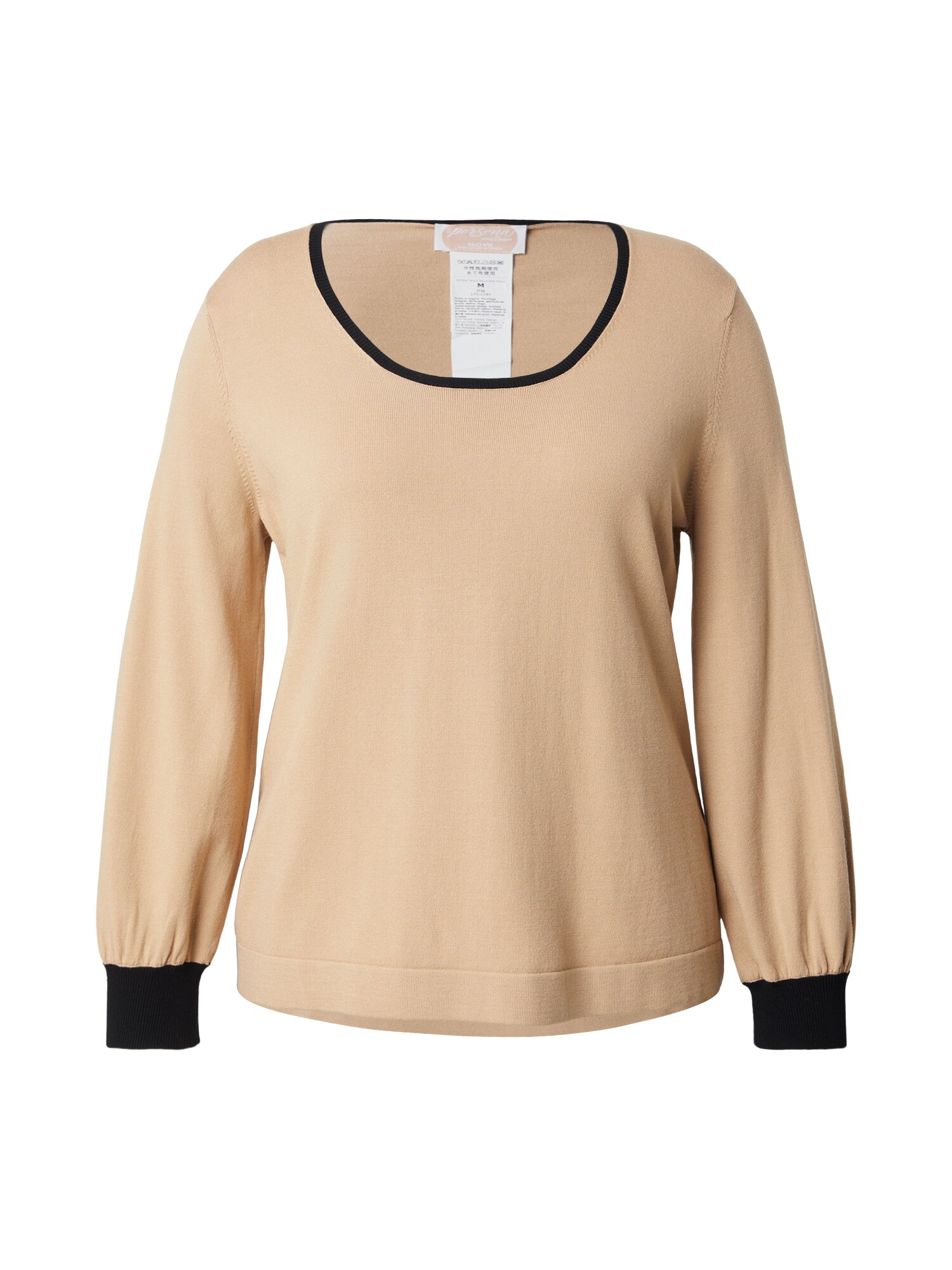 Persona by Marina Rinaldi Pullover 'FRESIA' beige / nero
