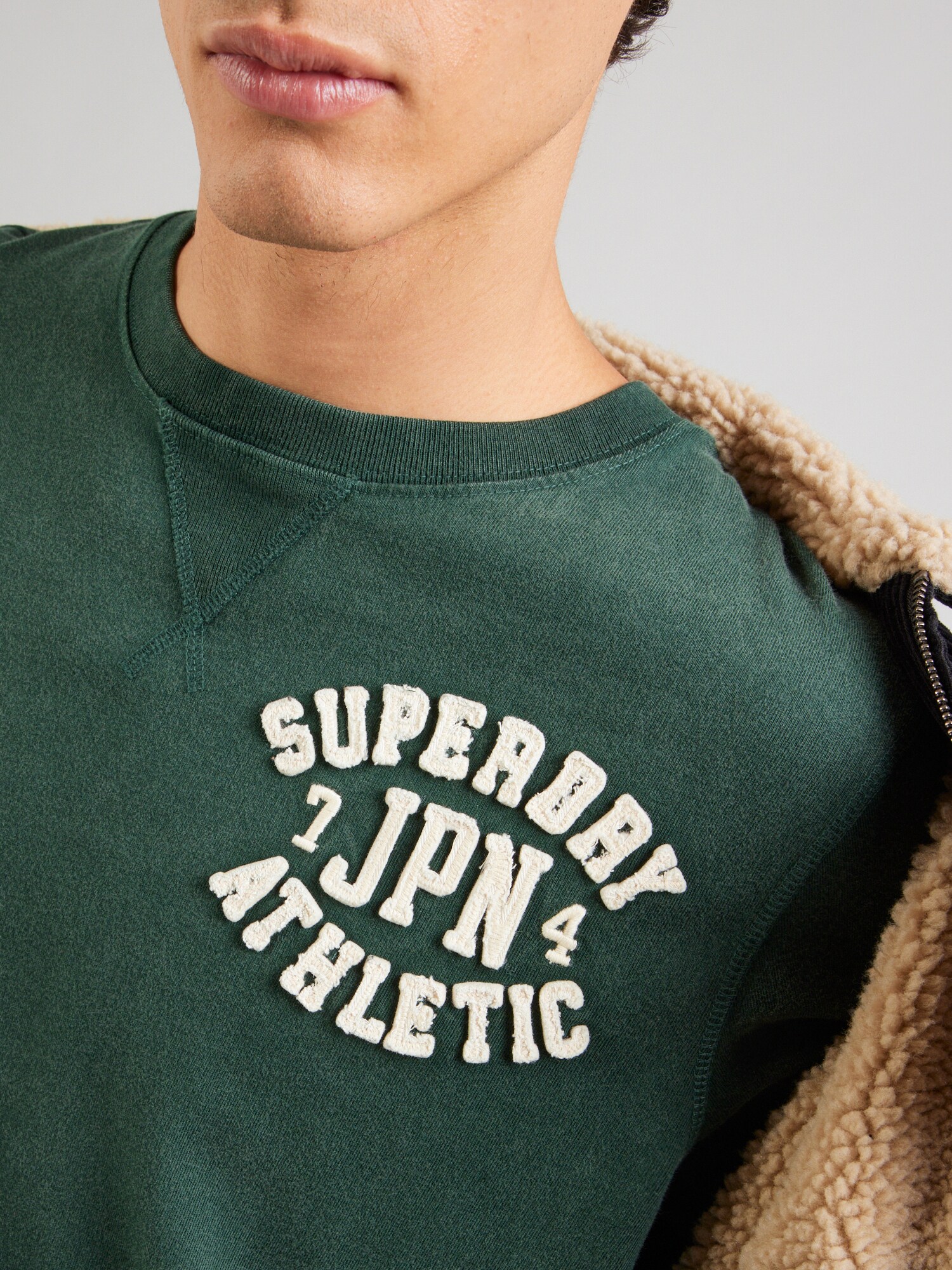 Superdry & Co Tričko tmavozelená / biela (obrázok 5)