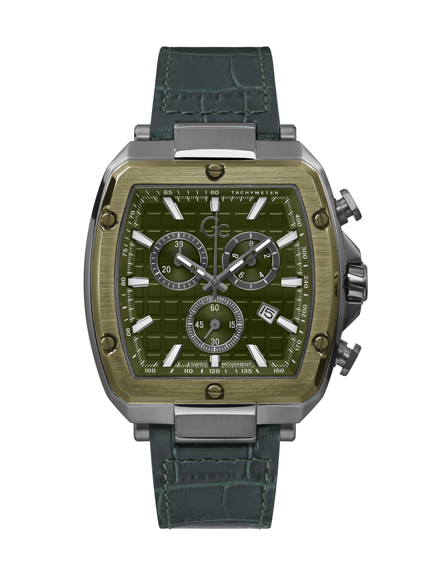 Gc Analoog Horloge 'Spirit Tonneau' Groen / Spar