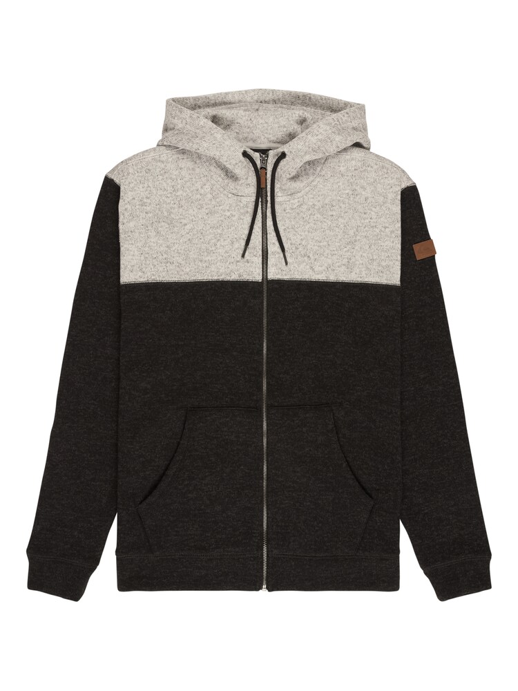 QUIKSILVER Sweatjacke 'Keller' Herren Größe M graumeliert / schwarz