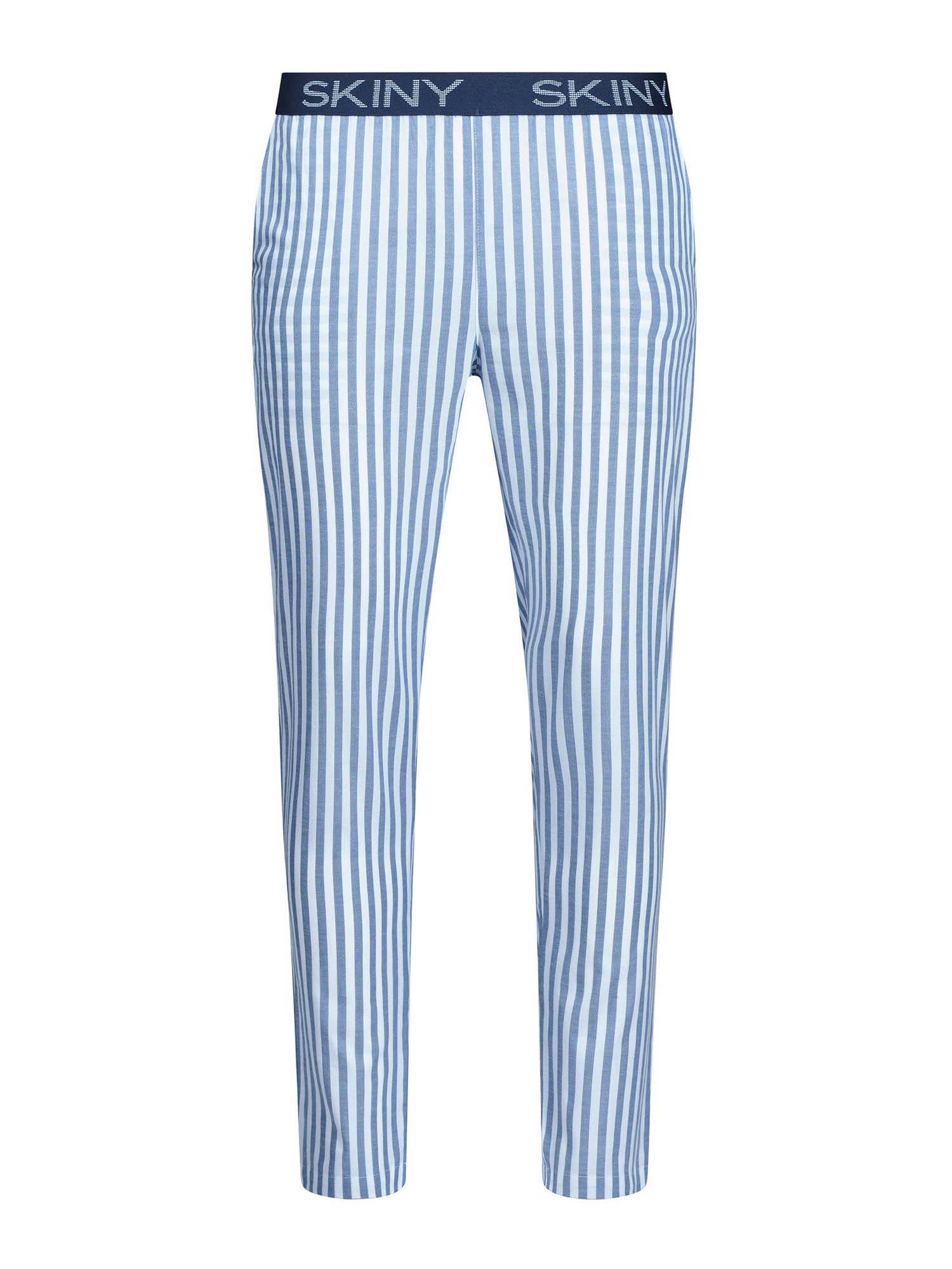 Skiny Панталон пижама  светлосиньо / бяло