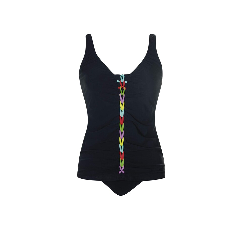 Tankini ljusblå / äpple / lila