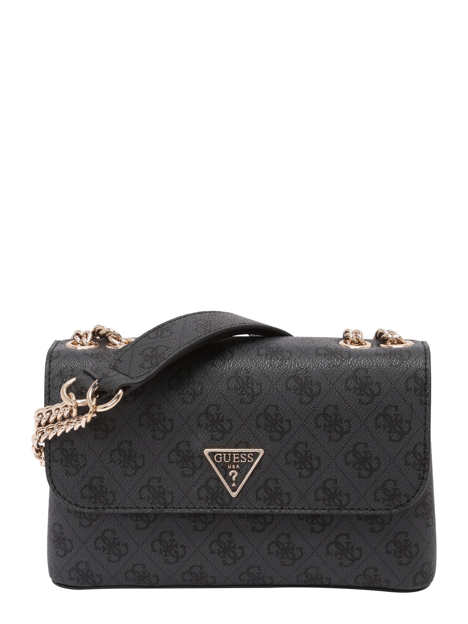 GUESS Geantă de umăr Erica  auriu / gri metalic / negru