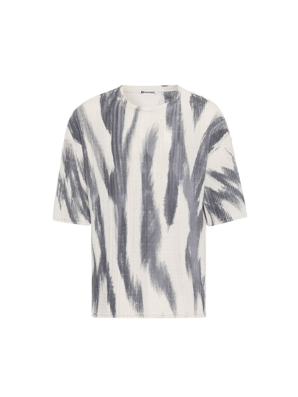 T-shirt basalgrå / svart