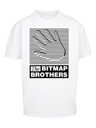 F4NT4STIC Shirt ‘Bitmap Bros Retro Gaming SEVENSQUARED’ Zwart / Wit