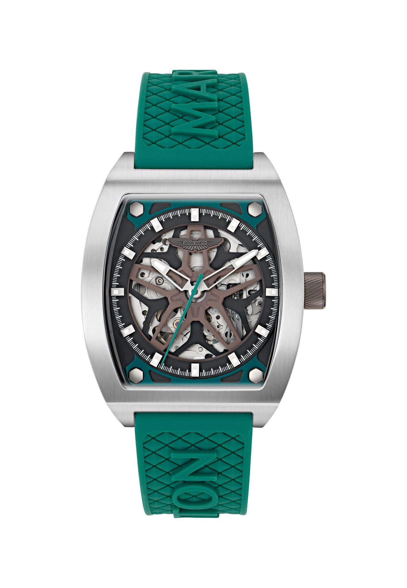 Aston Martin Orologio analogico 'TRG'  verde / argento