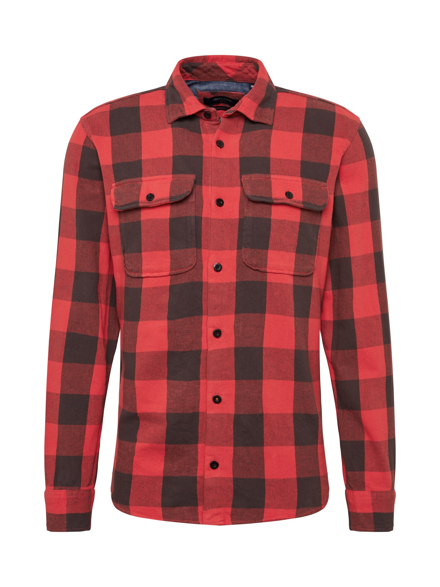 JACK & JONES Dalykiniai marškiniai  raudona / juoda
