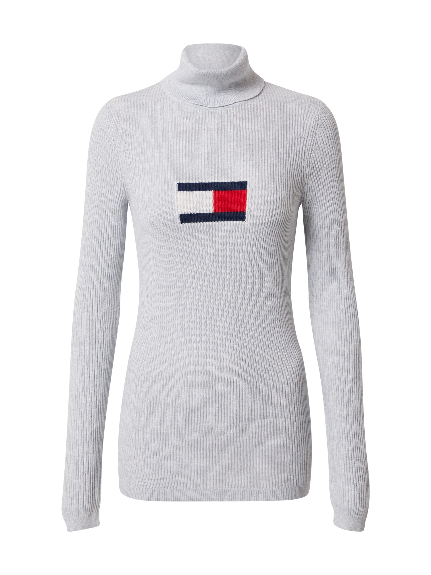 Tommy Jeans Megztinis  pilka / balta / raudona / tamsiai mėlyna