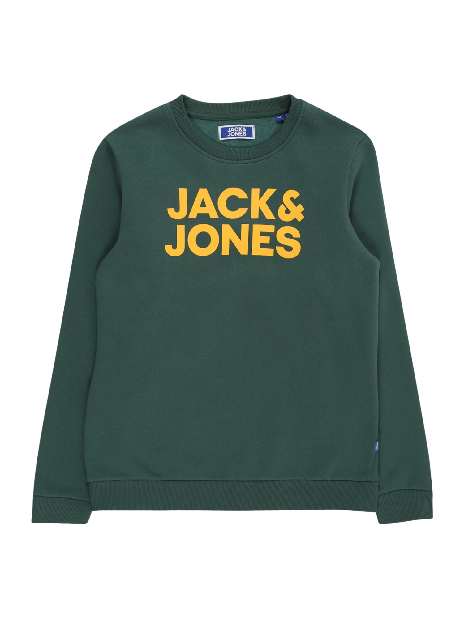 Jack & Jones Junior Megztinis be užsegimo 'JORGORDON'  tamsiai žalia / geltona