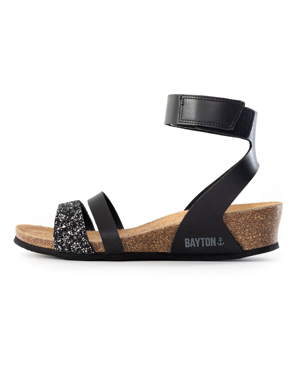 Sandal 'OTRANTE' stone / svart