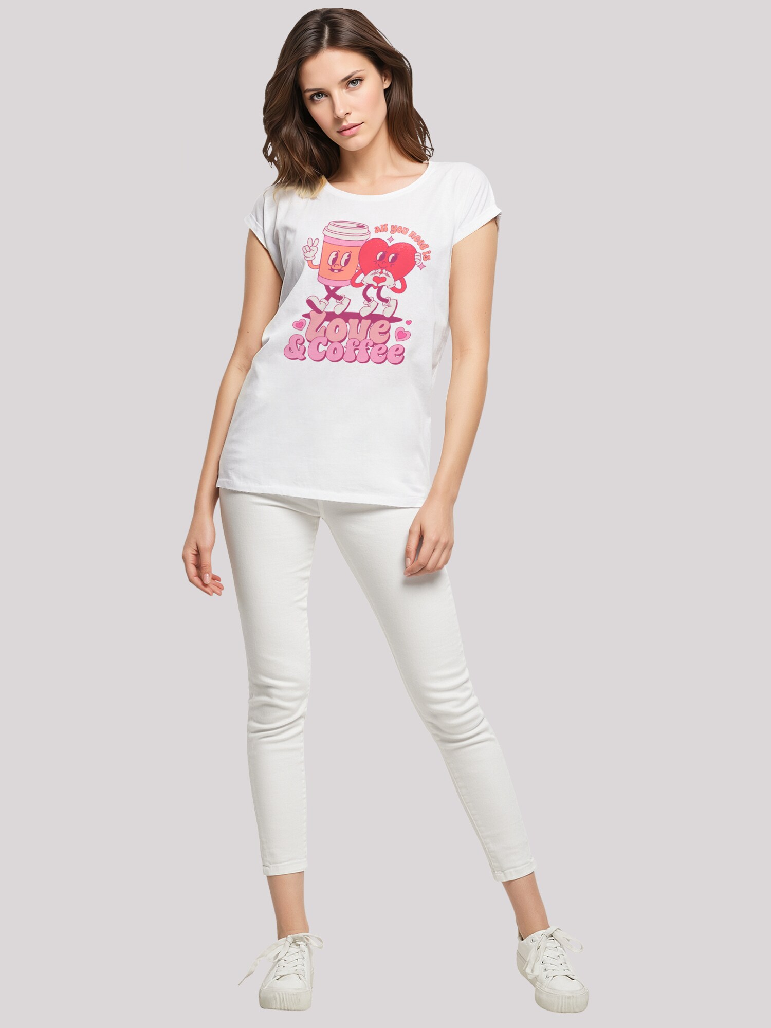 Thumbnail - F4NT4STIC T-Shirt Love And Coffe Valentinstag