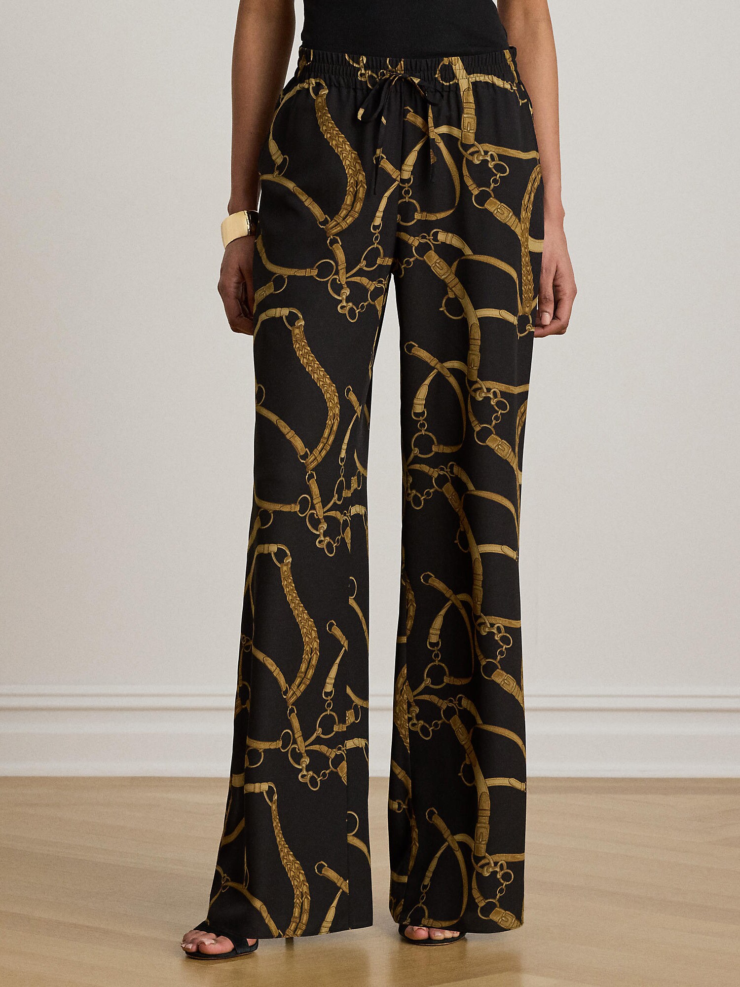 Lauren Ralph Lauren Pantalón  oro / negro – imagen 4