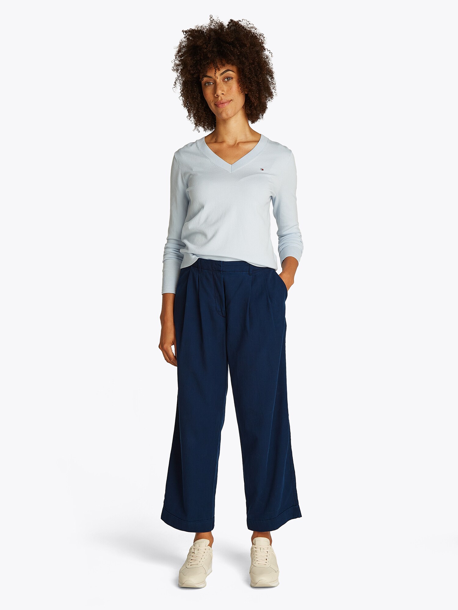 TOMMY HILFIGER Plisované nohavice námornícka modrá (obrázok 4)