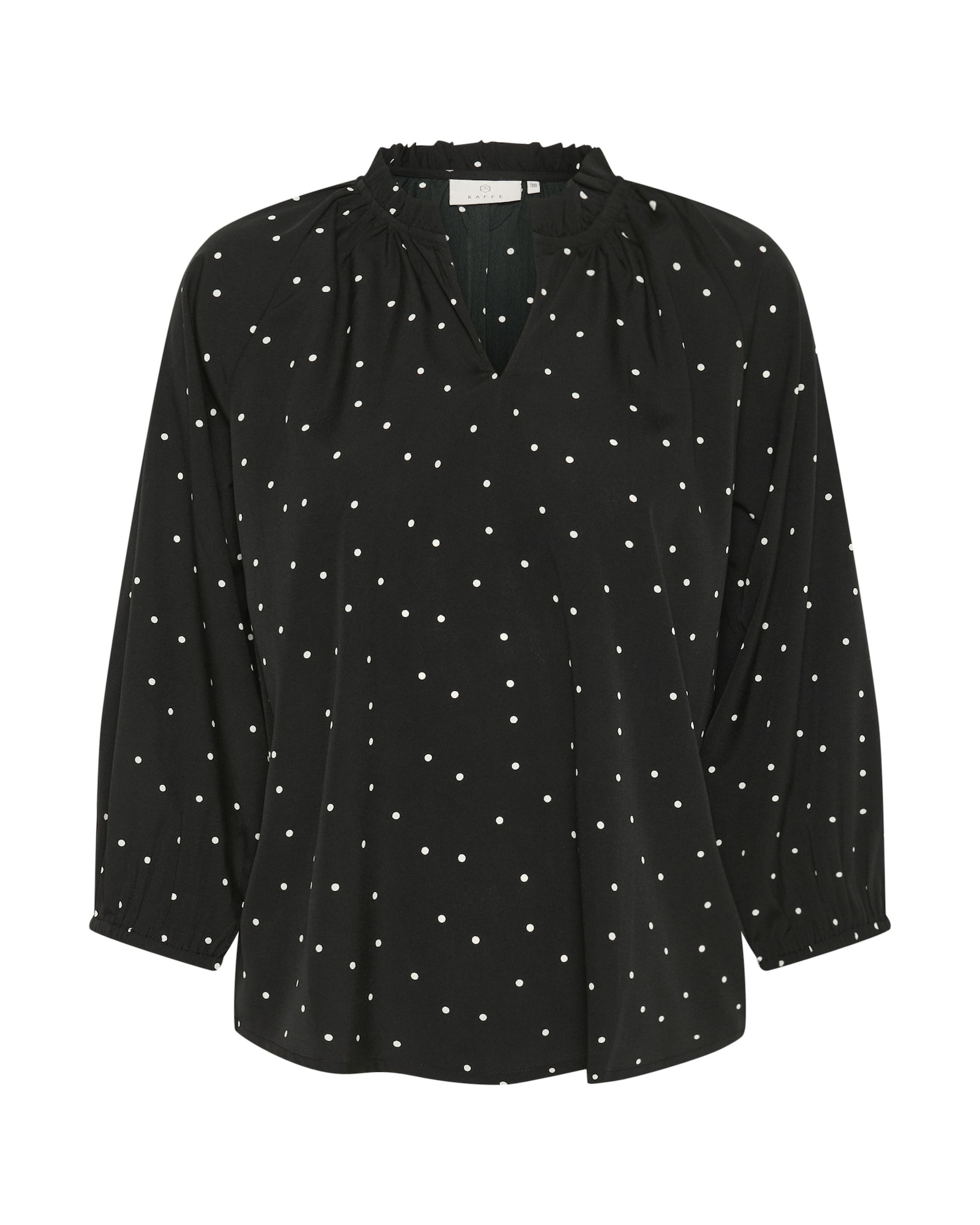 Kaffe Blusa 'KASandy'  negro / blanco